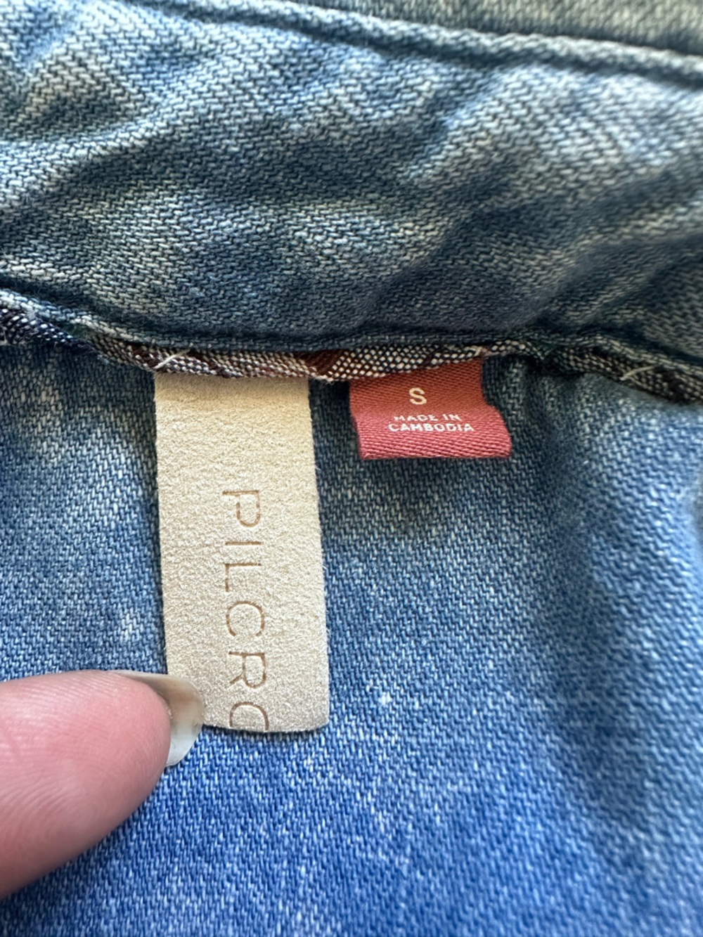 Anthropologie Pilcro Studded Denim Button Down Shirt S Blue Cotton Oversized - Picture 6 of 16